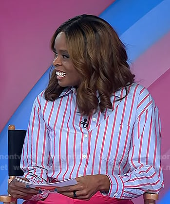 Jacqueline Coley's blue striped shirt on Today