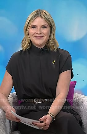 Jenna's brown short sleeve jumpsuit on Today