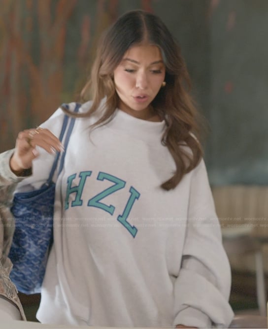 Jen'z gray HZL sweatshirt on The Secret Lives of Mormon Wives