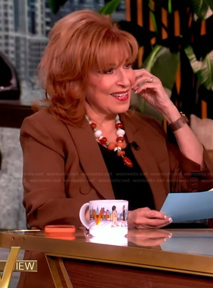 Joy's brown double breasted blazer on The View