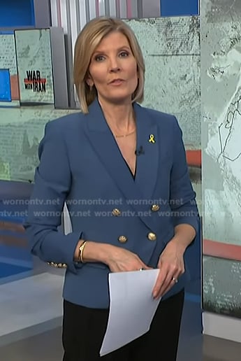 Kate's blue double breasted blazer on NBC News Daily