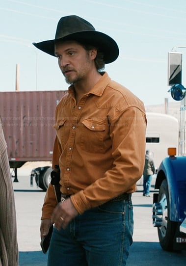 Kayce's orange denim shirt on Marshals