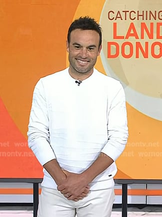 Landon Donovan's white textured sweater on Today