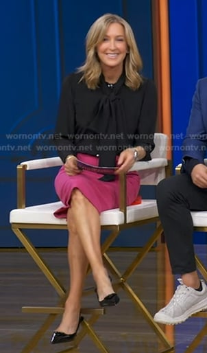 Lara's black slingback pumps on Good Morning America