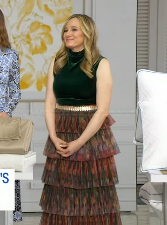 Lexie Sach's tiered maxi skirt on Good Morning America