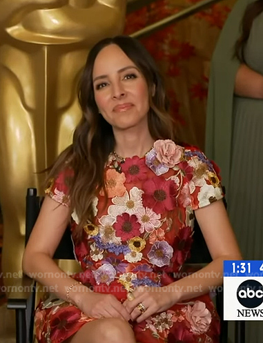Lilliana Vazquez's floral applique mini dress on Good Morning America
