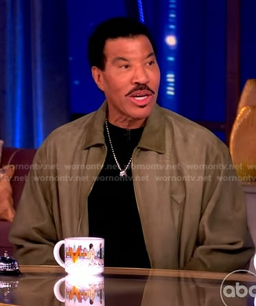 Lionel Richie's suede bomber jacket on The View