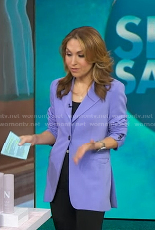 Lori's lilac blazer on Good Morning America