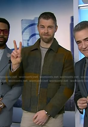 Luke Mitchell's check patch pocket jacket on Today