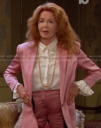 Maggie's pink blazer and pants on Days of our Lives