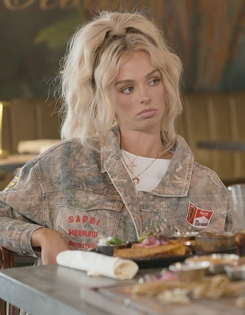 Miranda's camo jacket on The Secret Lives of Mormon Wives