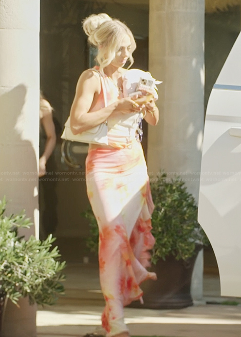 Miranda's pink floral print cutout dress on The Secret Lives of Mormon Wives