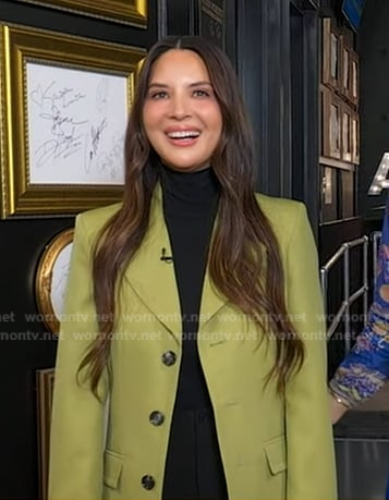 Olivia Munn's green blazer on Good Morning America