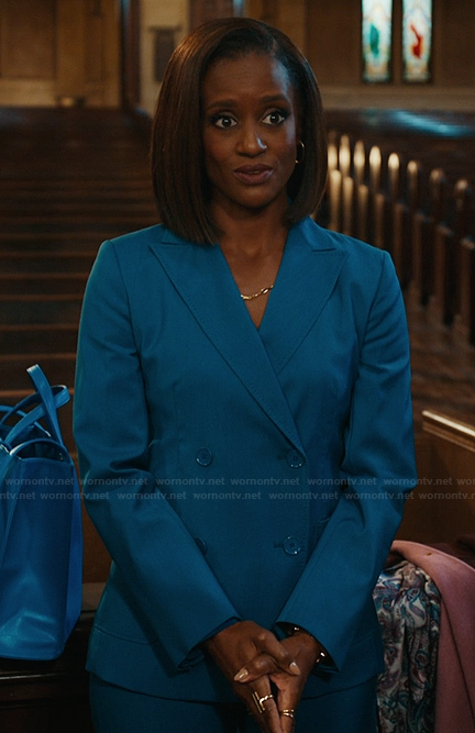 Olympia's blue blazer and pants on Matlock