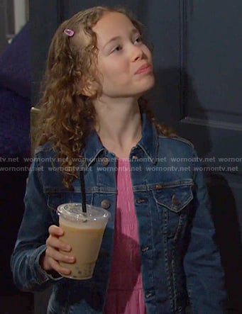 Rachel's dark blue denim jacket on Days of our Lives