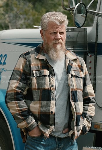 Randall's plaid zip front shirt on Marshals