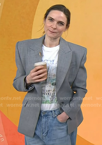 Rebecca Ferguson's grey blazer on Today