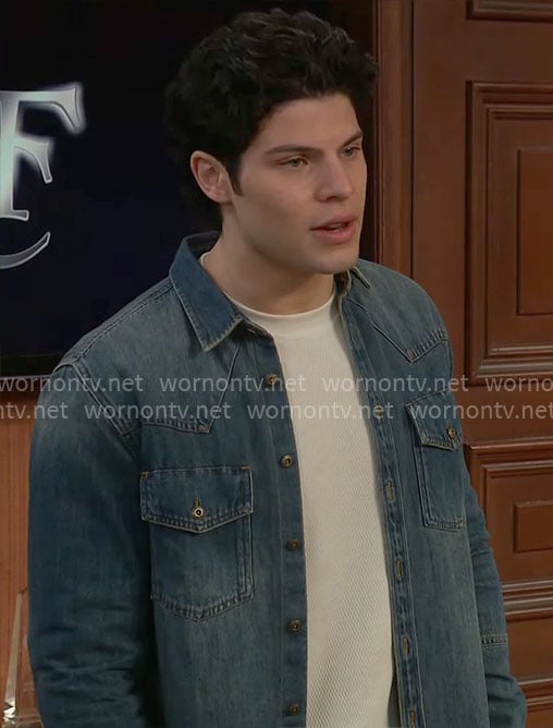 RJ's denim shirt on The Bold and the Beautiful
