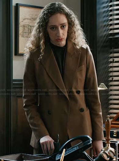 Samantha's brown double breasted blazer on Elsbeth