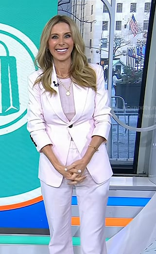 Sarah Eggenberger's pink blazer and pant on Today