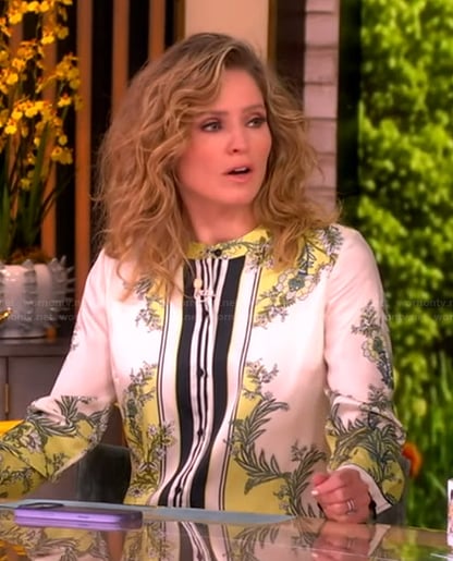 Sara's floral print mini dress on The View