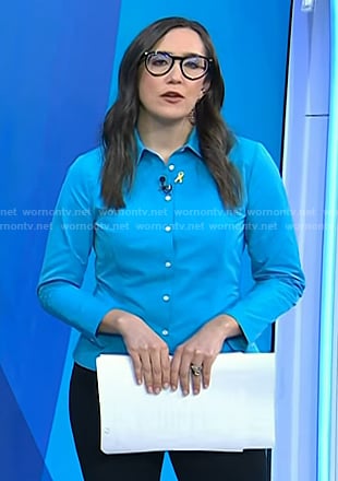 Savannah's blue button down shirt on Today