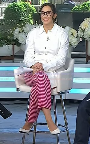 Savannah's white slingback pumps on Today