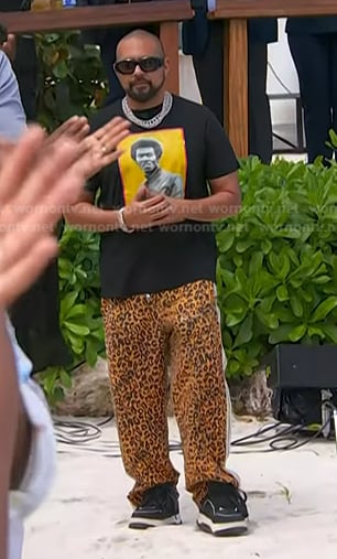 Sean Paul's leopard track pants on Today