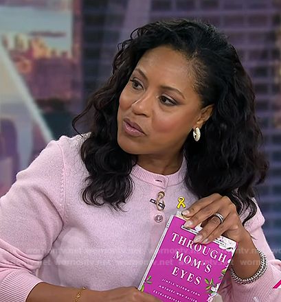 Sheinelle's pink cardigan and wide-leg pants on Today