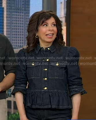 Stephanie's peplum denim jacket on Good Morning America