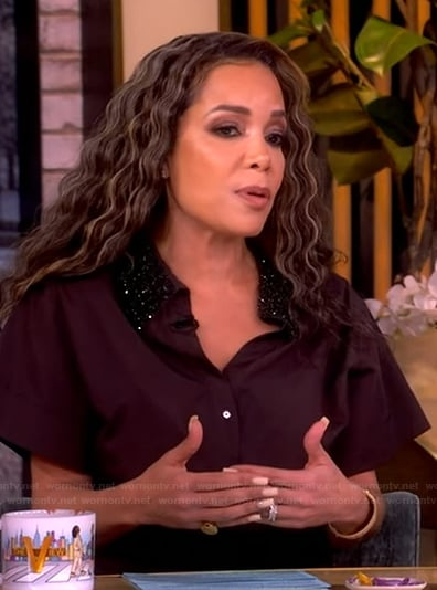 Sunny's embellished collar top on The View
