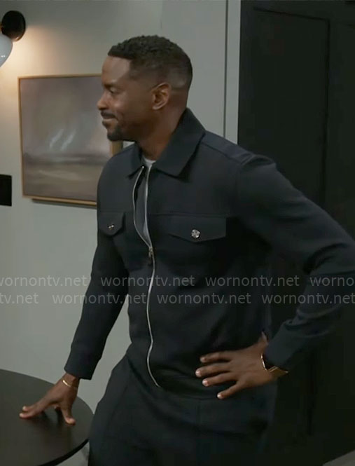 Ted's navy jacket on Beyond the Gates