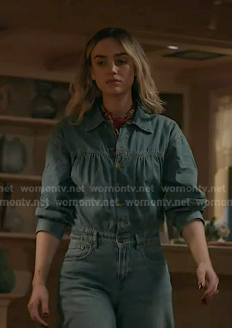 Tia's denim button down jumpsuit on 9-1-1