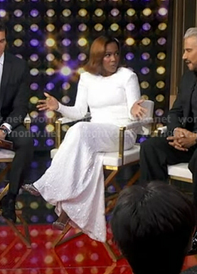 Tiffany Reid's white sequin gown on Good Morning America