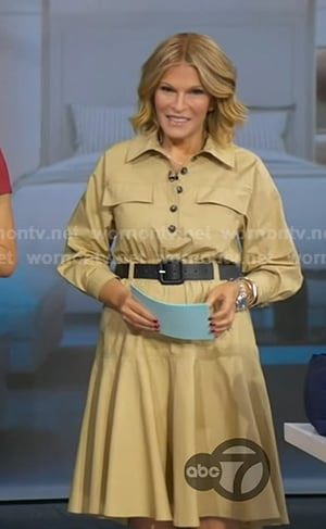 Tory's beige flap pocket dress on Good Morning America