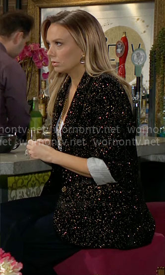 Abby's sparkly blazer on The Young and the Restless