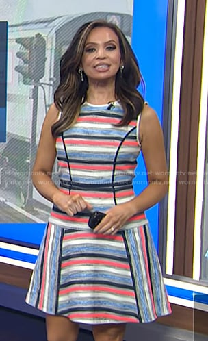 Adelle's striped sleeveless dress on Today