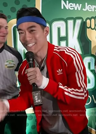 Brian Cheung's red track jacket on Today