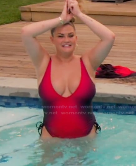 Brittany's red ombre swimsuit on The Valley