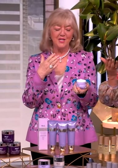 Cathy Kangas's pink floral blazer on The View