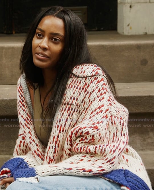 Ciara's knit cardigan on Summer House