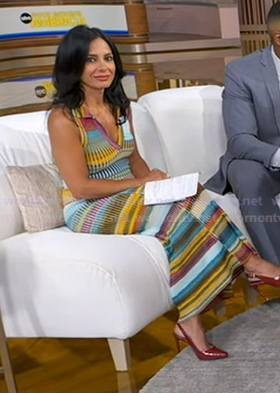 Dr. Tara Narula's multicolor stripe ribbed dress on Good Morning America