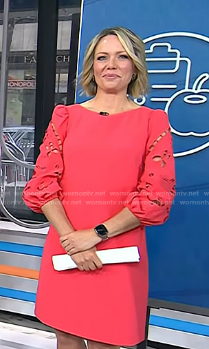 Dylan's pink eyelet shift dress on Today