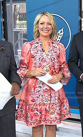 Dylan's pink floral mini dress on Today