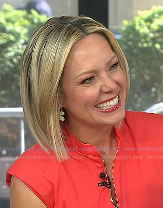 Dylan's white flower earrings on Today