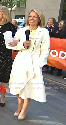 Dylan's white ruffle coat on Today
