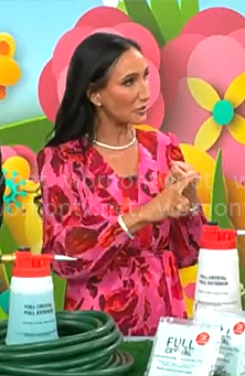 Elizabeth Werner's pink floral dress on CBS Mornings