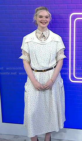 Elle Fanning's floral layered dress on Today