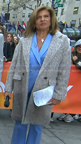Hoda's grey mohair coat on Today