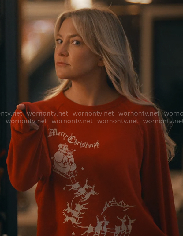 Isla's Christmas sweater on Running Point